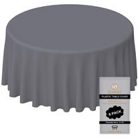 sundee Plastic Round Tablecloth inch, Pack Plastic Table Cloth 84 6 84