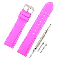 VINBAND Silicone Watch Band 4 (18, 20, 22, 24mm) (22mm, Pink)