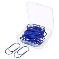 sourcing map Wide Paper Clip Coated Clips Large Box 2 Blue 30