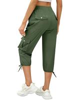 TOMEEK Cropped Trousers Women Summer Capri Pants for Women with 3/4 XL