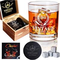 Birthday Gifts for Men, Vintage Whiskey 40th 1984 Glass 40th 40 Box
