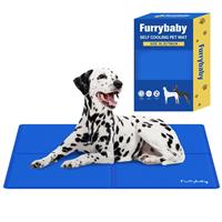 furrybaby Dog Cooling Mat, Pet Bed Dog Mat Large Car(Blue 80x96cm)