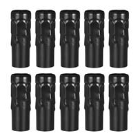 sourcing map Candle Shape Socket Covers Sleeves Inch 3 E14 Black 10