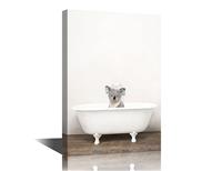 Koalas Wall Art for Kids Room Bathroom Black White Framed(16x24in)