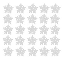 PRETYZOOM Snowflake Buttons Christmas 50pcs White Small White Small