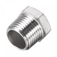 sourcing map Bushing, PT Male to PT Female Stainless Hex 3/4 3/8 304