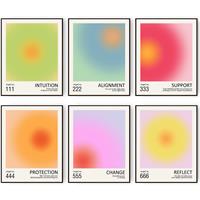 HOGEBIG Aura Angel Number Posters for Bedroom Aesthetic (11"x14"