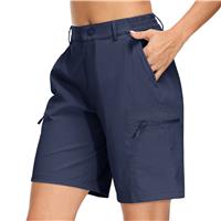 KEFITEVD Women's Golf Shorts Quick Dry Shorts Summer Hiking 4 Blue,L