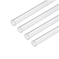 sourcing map Acrylic Pipe Clear Rigid Round Tube ID 12mm 15mm 10" 4pcs