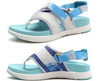 COFACE Flip-Flops Sandals for Women Ladies Walking 8 Blue White