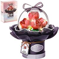 Rose Flower Bouquet Building Set, Creative DIY Toys Home Office Desk