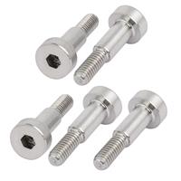 Sourcingmap Stainless Steel Socket Shoulder 5pcs 304 Hex 5mm 10mm M4