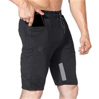 BROKIG Mens Gym Shorts, Mesh Sports Jogging Vertex (XX-Large, Black)