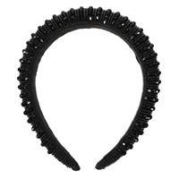 Lurrose Makeup Headband Beaded Rhinestone Headbands, Padded (Black)