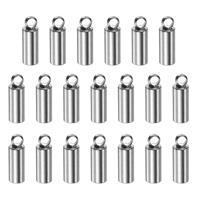sourcing map Cord End Cap ID Stainless Steel Barrel End 20Pcs 2mm Gold