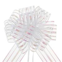 sourcing map Inch Organza Pull Bow Metallic Gift 15pcs 6 Large White