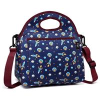 Kasgo Lunch Bag for Boys, Neoprene Astronaut Insulated Kids Lunch Box