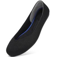Bacia Women's Flat Shoes Breathable Slip on Knit Black Onyx 8.5