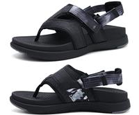 COFACE Flip-Flops Sandals for Women Ladies Walking 6.5 Black
