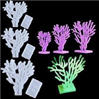 FineInno Coral Reef Resin Moulds Seaweed Silicone Casting 3Pcs Epoxy