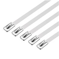 sourcing map Inch Stainless Steel Cable Zip Ties 35 0.18 Exhaust 5pcs
