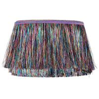 Metallic Tinsel Tassel Fringe Trim, Wide, Metres, Colourful 15cm 10