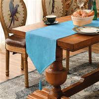 SEASHORE TREE Brilliant Linen Table Runner Faux Blue 35300 cm)