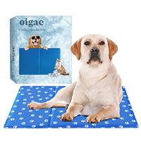 OIGAE Dog Cooling Mat Pet Cool Mat Dog-Paw Gel Self 90x60cm Non-Toxic