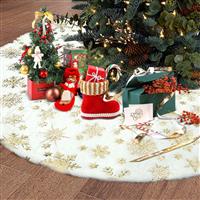 Christmas Tree Skirt, Christmas Tree Base Cover 36inch/90cm (Golden