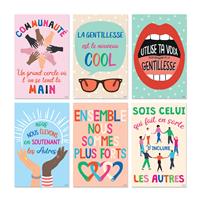 S&O Kindness Classroom Posters for French Student - Inspirational 6PC
