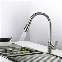 SADALAK Kitchen Tap with Pull Out Spray Swivel Tap 360 Mixer Brass