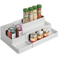 mDesign Plastic Spice Rack - Kitchen Organiser Rack for Expandable 3