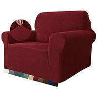 Super Stretch Chair Covers for Living MAXIJIN 1-Piece Spandex (1 Red)