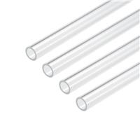 sourcing map Acrylic Pipe Clear Rigid Round Tube ID 11mm 15mm 10" 4pcs