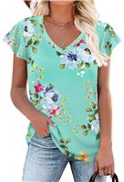 HOTGIFT Womens Elastic Comfy Plus Size Tunic Soft Green X-Large