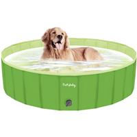 furrybaby Foldable Dog Pool For Dogs, Dog Large (Pink 100 30cm)