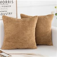 Yonous Corduroy Cushion Covers, Soft Square 2 50x50 CM 20x20