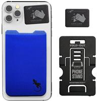 Sticky Card Holder for Phone - Mobile Phone Spandex Credit BLUE BLACK