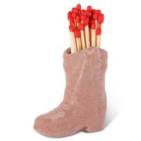TOYMIS Cowboy Boot Match Holder, Cute Boot Match Holder Match Jar
