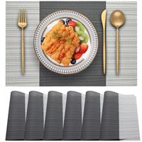 Blibalaskr Place Mats,Table Mats set of Non-Slip 6,Washable White)