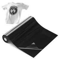 Hisiu HTV Heat Transfer Vinyl for T-Shirts, Iron Black 12"x25FT Black