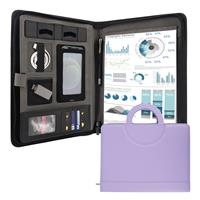 GraduationMall Zipped Conference Clipboard Folder Portfolio with A4