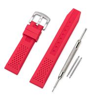 VINBAND Watch Strap 16mm, 18mm, 20mm, 22mm, 24mm (16mm, red)