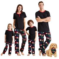 IFFEI Family Christmas Pyjama Set, Matching Pyjama Black black, 8-9