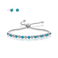 Lake Bracelets With Shining For Women Zirconia LILIE&WHITE Blue