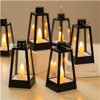 Candle Lantern Halloween Decor - Romadedi Decorative Black 20Pcs Small