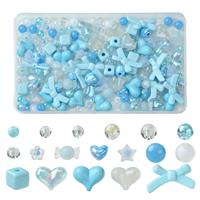 DanLingJewelry About Colors Acrylic Star Beads 160Pcs 7 Colored Making