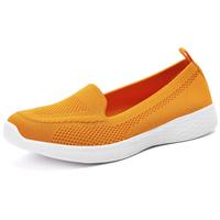 Wryweir Women Slip on Trainers Lightweight Walking Loafers,4 Yellow