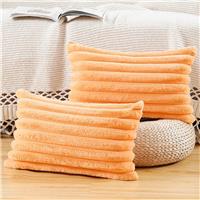 Madizz Set of Fur Plush Decorative Throw Pillow 2 Faux 12x12 30x30 cm,