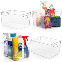 CLEARSPACE Plastic Storage Bins - Perfect Kitchen Organization - (8